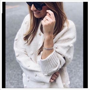 Zara pom pom sweater- Blogger favorite
